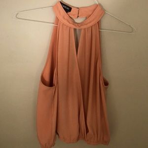 Bebe tangerine halter top